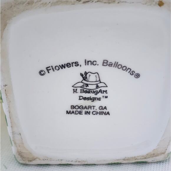 TEAPOT-FLOWERS INC BALLOONS-Bird House Design-Bee-Floral-Holds 3 Cups - Picture 13 of 16